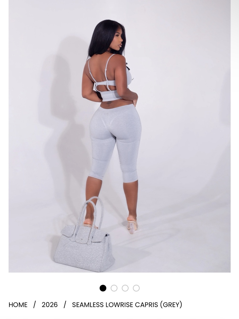 Matte Brand Light Gray lowrise Leggings